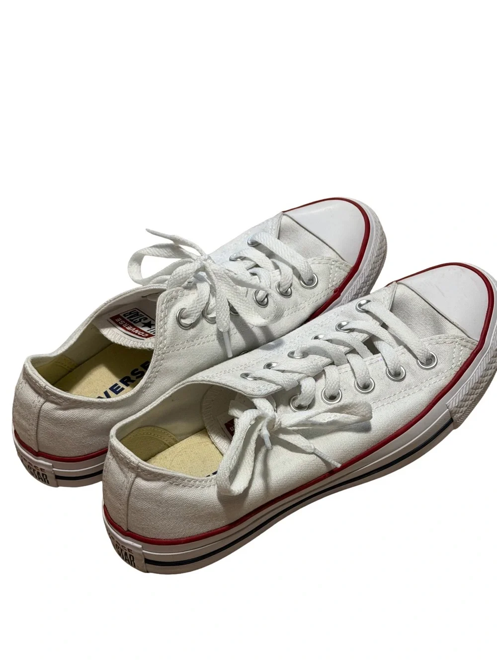 Converse Chuck Taylor All Star Classic Low Optical White Sneakers Womens 8 Men 6